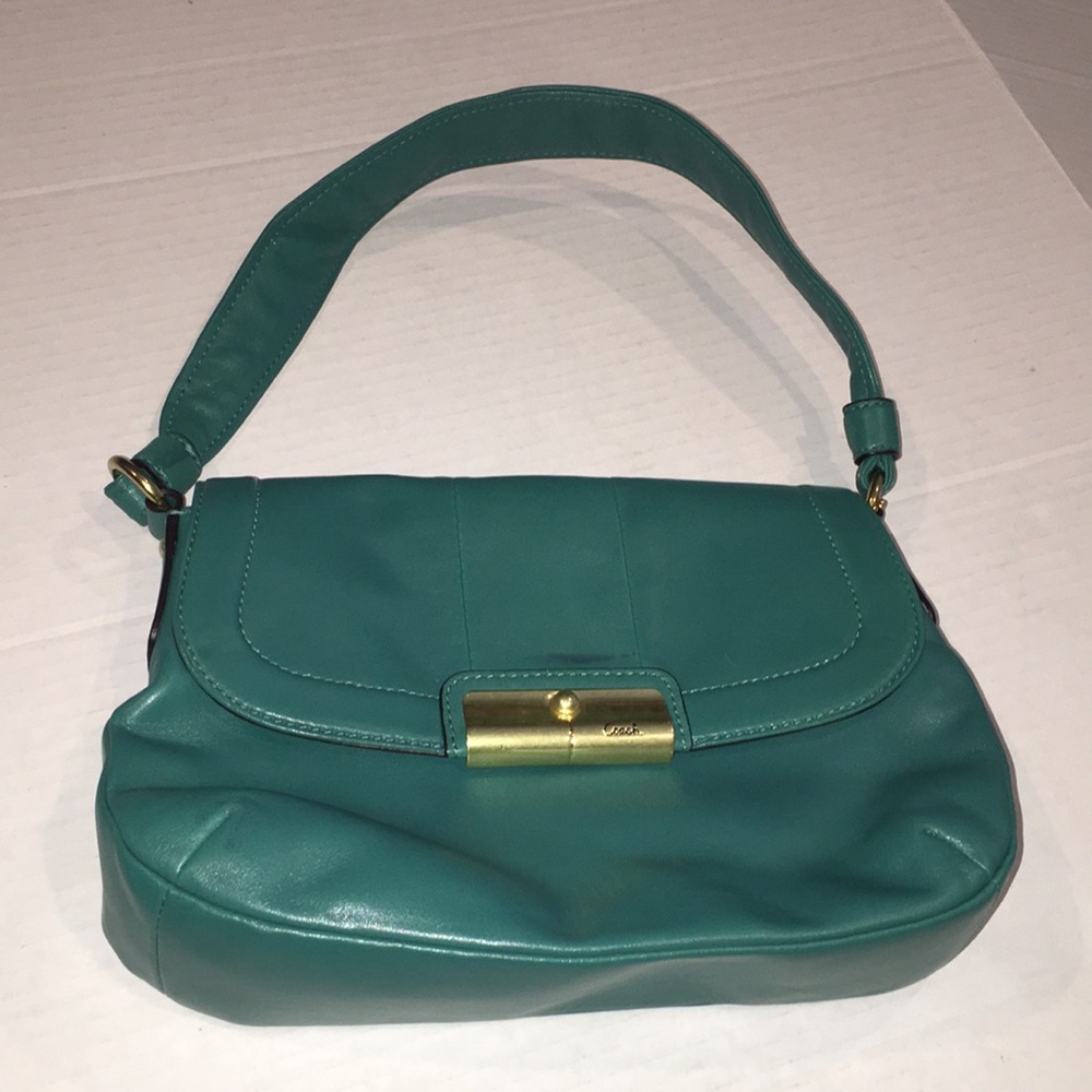 Coach purse small shoulder bag green
